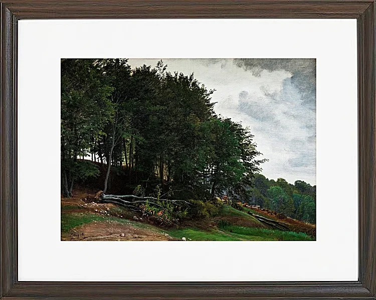 Peter Christian Thamsen Skovgaard – Bewaldete Hügel 1864 | Indrammet giclée-kunsttryk