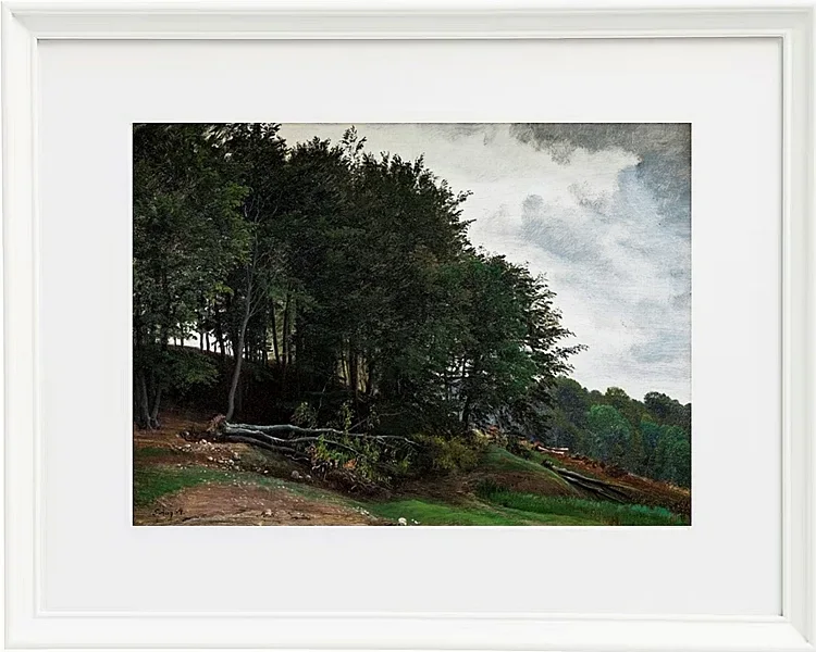 Peter Christian Thamsen Skovgaard – Bewaldete Hügel 1864 | Indrammet giclée-kunsttryk