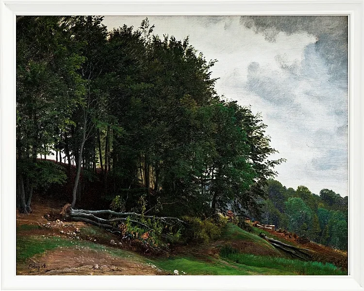 Peter Christian Thamsen Skovgaard – Bewaldete Hügel 1864 | Indrammet giclée-kunsttryk