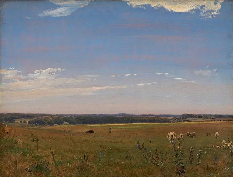 Peter Christian Thamsen Skovgaard – Blick auf das Herrenhaus Beldringe 1846 | Indrammet giclée-kunsttryk