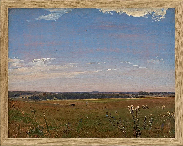 Peter Christian Thamsen Skovgaard – Blick auf das Herrenhaus Beldringe 1846 | Indrammet giclée-kunsttryk