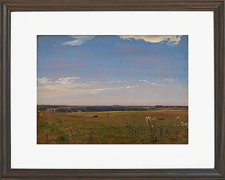Peter Christian Thamsen Skovgaard – Blick auf das Herrenhaus Beldringe 1846 | Indrammet giclée-kunsttryk