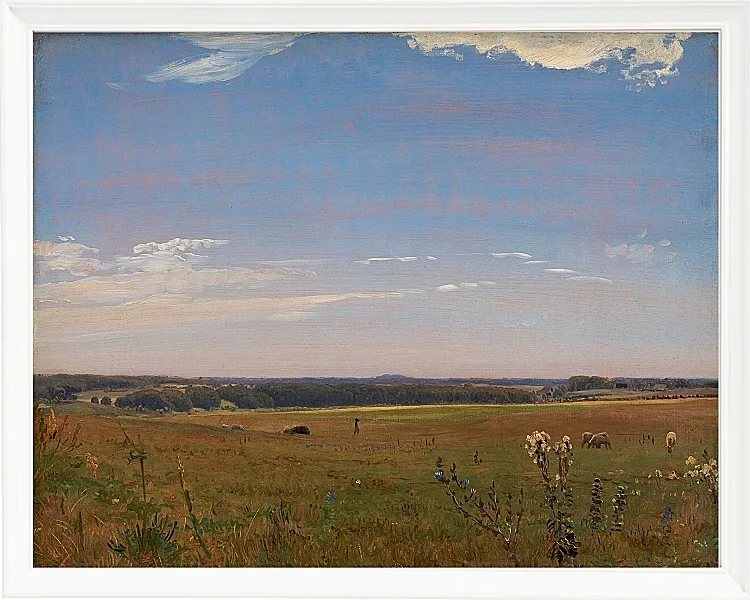 Peter Christian Thamsen Skovgaard – Blick auf das Herrenhaus Beldringe 1846 | Indrammet giclée-kunsttryk