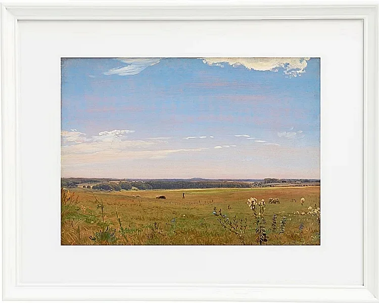 Peter Christian Thamsen Skovgaard – Blick auf das Herrenhaus Beldringe 1846 | Indrammet giclée-kunsttryk