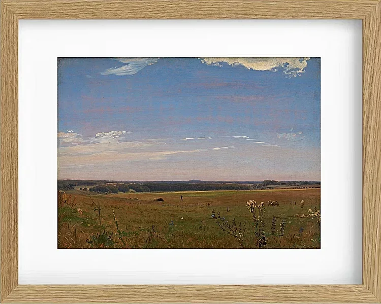 Peter Christian Thamsen Skovgaard – Blick auf das Herrenhaus Beldringe 1846 | Indrammet giclée-kunsttryk