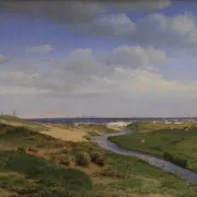 Peter Christian Thamsen Skovgaard – Blick auf die Nordküste Seelands bei Dronningmølle – 1843 | Indrammet giclée-kunsttryk