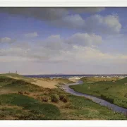 Peter Christian Thamsen Skovgaard – Blick auf die Nordküste Seelands bei Dronningmølle – 1843 | Indrammet giclée-kunsttryk