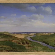 Peter Christian Thamsen Skovgaard – Blick auf die Nordküste Seelands bei Dronningmølle – 1843 | Indrammet giclée-kunsttryk