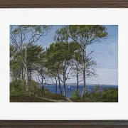 Peter Christian Thamsen Skovgaard – Blick durch Buchen über einen Fjord 1849 | Indrammet giclée-kunsttryk