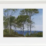 Peter Christian Thamsen Skovgaard – Blick durch Buchen über einen Fjord 1849 | Indrammet giclée-kunsttryk