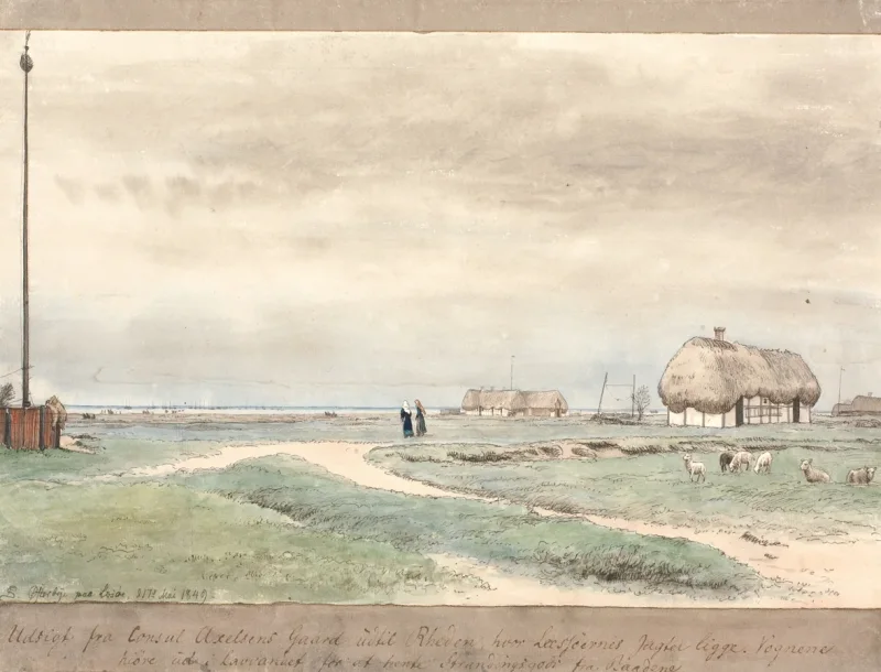 Peter Christian Thamsen Skovgaard – Blick von der Farm des Konsuls Axelsen auf Rheden 1848 | Indrammet giclée-kunsttryk