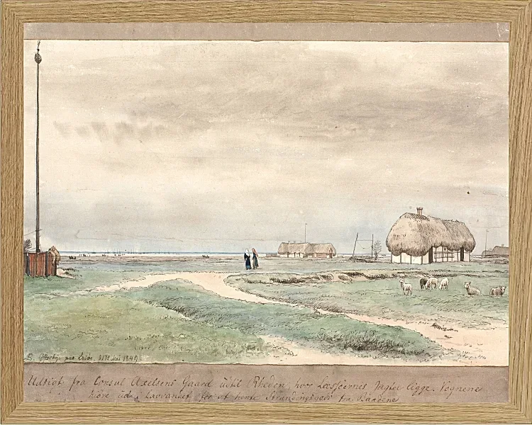 Peter Christian Thamsen Skovgaard – Blick von der Farm des Konsuls Axelsen auf Rheden 1848 | Indrammet giclée-kunsttryk
