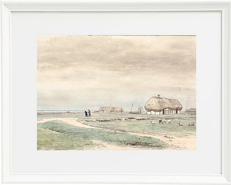 Peter Christian Thamsen Skovgaard – Blick von der Farm des Konsuls Axelsen auf Rheden 1848 | Indrammet giclée-kunsttryk