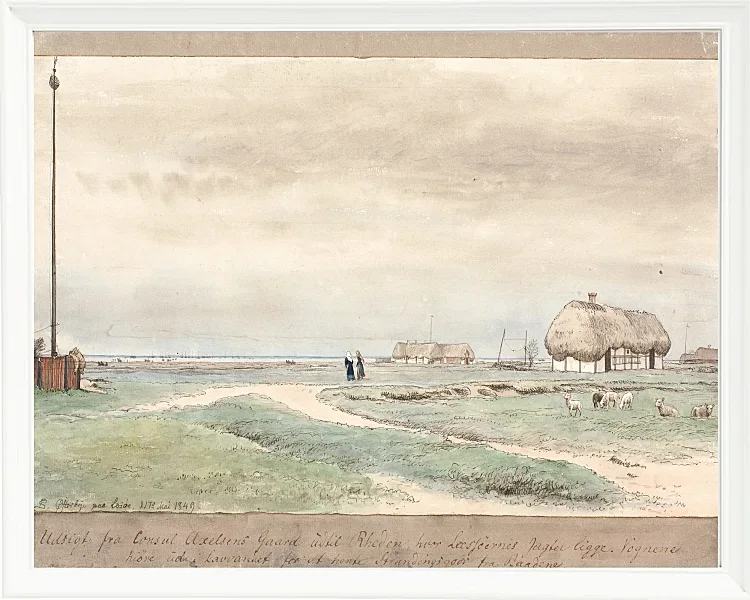 Peter Christian Thamsen Skovgaard – Blick von der Farm des Konsuls Axelsen auf Rheden 1848 | Indrammet giclée-kunsttryk