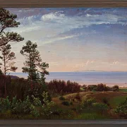 Peter Christian Thamsen Skovgaard – Blick von der Nordküste Seelands über Kattegat und Kullabe 1832 | Indrammet giclée-kunsttryk