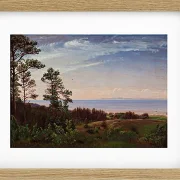 Peter Christian Thamsen Skovgaard – Blick von der Nordküste Seelands über Kattegat und Kullabe 1832 | Indrammet giclée-kunsttryk