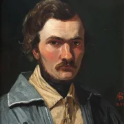 Peter Christian Thamsen Skovgaard – Der Maler J.Th. Lundbye 1840 | Giclée Kunstdruck gerahmt