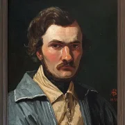 Peter Christian Thamsen Skovgaard – Der Maler J.Th. Lundbye 1840 | Giclée Kunstdruck gerahmt