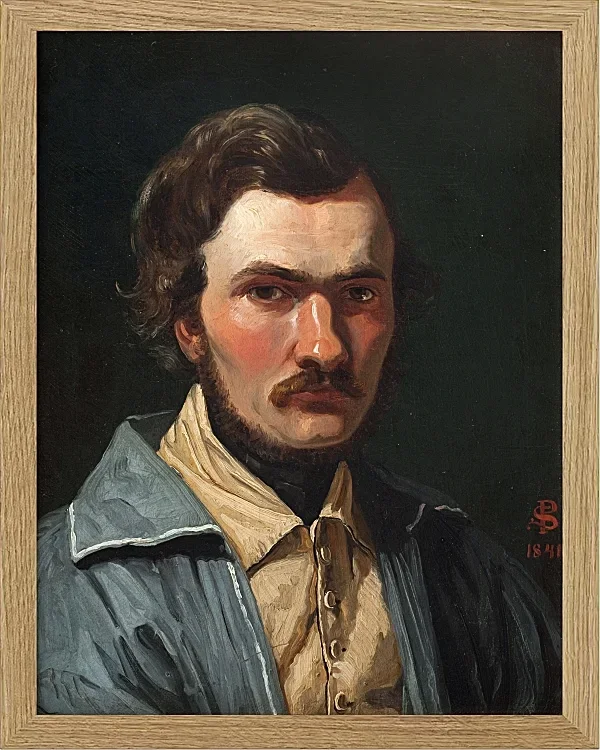 Peter Christian Thamsen Skovgaard – Der Maler J.Th. Lundbye 1840 | Giclée Kunstdruck gerahmt