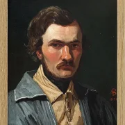 Peter Christian Thamsen Skovgaard – Der Maler J.Th. Lundbye 1840 | Giclée Kunstdruck gerahmt