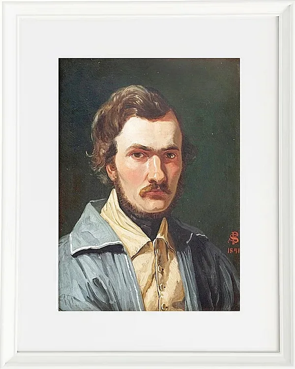 Peter Christian Thamsen Skovgaard – Der Maler J.Th. Lundbye 1840 | Giclée Kunstdruck gerahmt