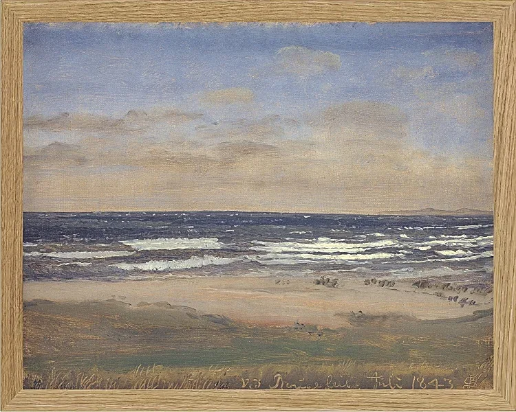 Peter Christian Thamsen Skovgaard – Der Strand von Rågeleje 1842 | Indrammet giclée-kunsttryk