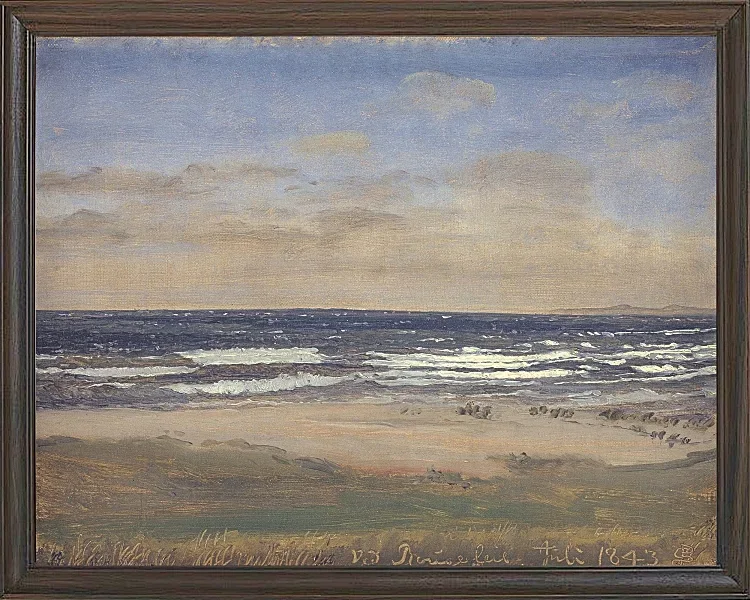 Peter Christian Thamsen Skovgaard – Der Strand von Rågeleje 1842 | Indrammet giclée-kunsttryk