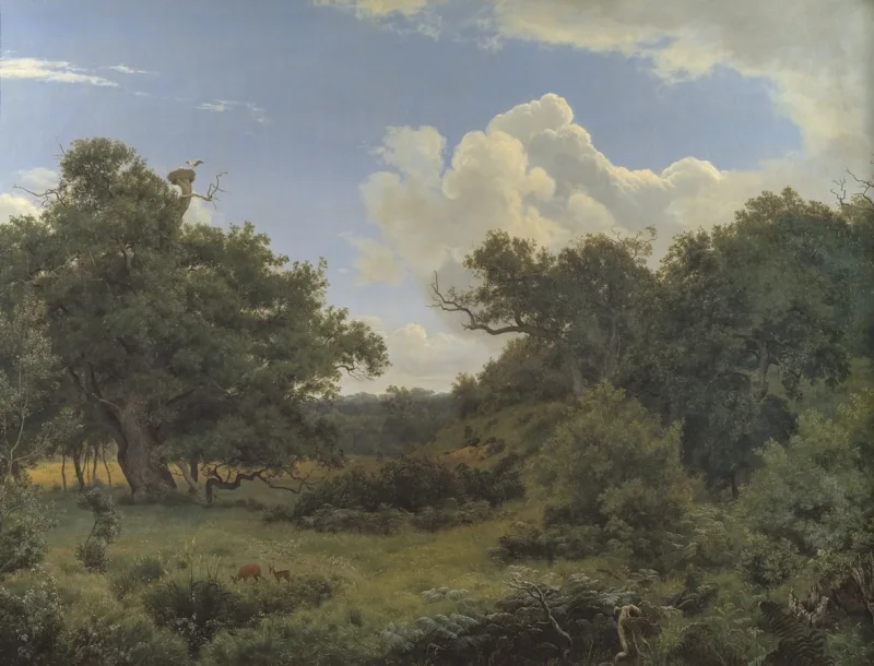 Peter Christian Thamsen Skovgaard – Eichen in Nordskoven bei Jægerspris, Seeland 1842 | Indrammet giclée-kunsttryk