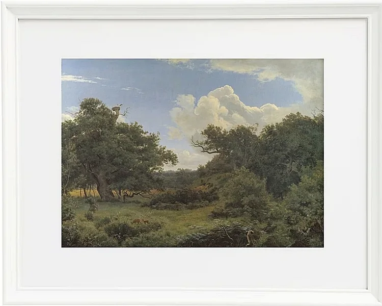 Peter Christian Thamsen Skovgaard – Eichen in Nordskoven bei Jægerspris, Seeland 1842 | Indrammet giclée-kunsttryk