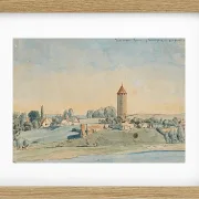 Peter Christian Thamsen Skovgaard – Gas Versorgungsturm, Vordingborg 1841 | Indrammet giclée-kunsttryk