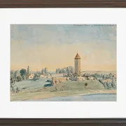 Peter Christian Thamsen Skovgaard – Gas Versorgungsturm, Vordingborg 1841 | Indrammet giclée-kunsttryk