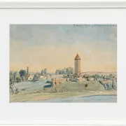Peter Christian Thamsen Skovgaard – Gas Versorgungsturm, Vordingborg 1841 | Indrammet giclée-kunsttryk