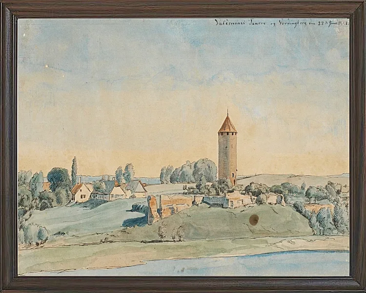 Peter Christian Thamsen Skovgaard – Gas Versorgungsturm, Vordingborg 1841 | Indrammet giclée-kunsttryk