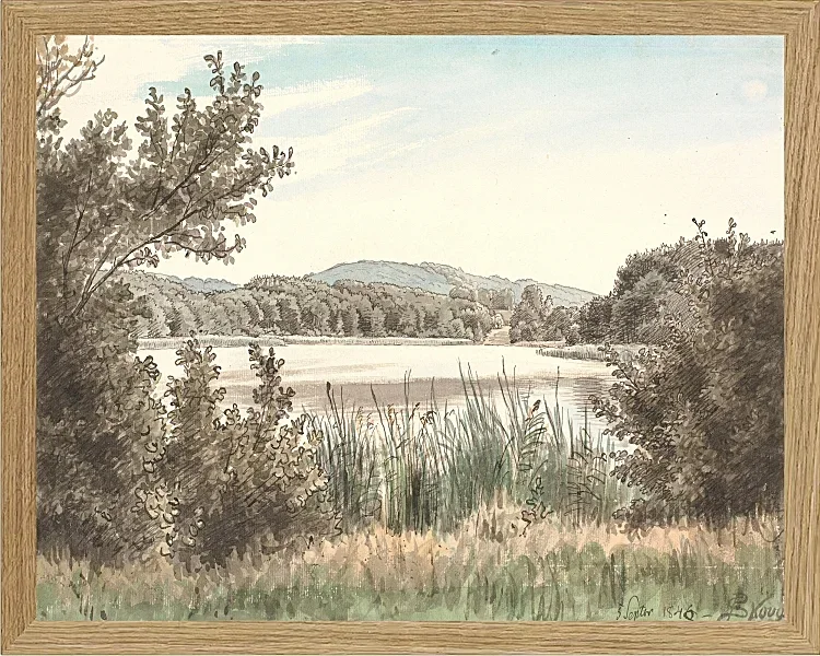 Peter Christian Thamsen Skovgaard – Hundesee auf Møen 1845 | Indrammet giclée-kunsttryk