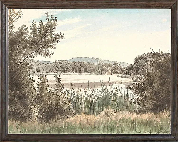 Peter Christian Thamsen Skovgaard – Hundesee auf Møen 1845 | Indrammet giclée-kunsttryk
