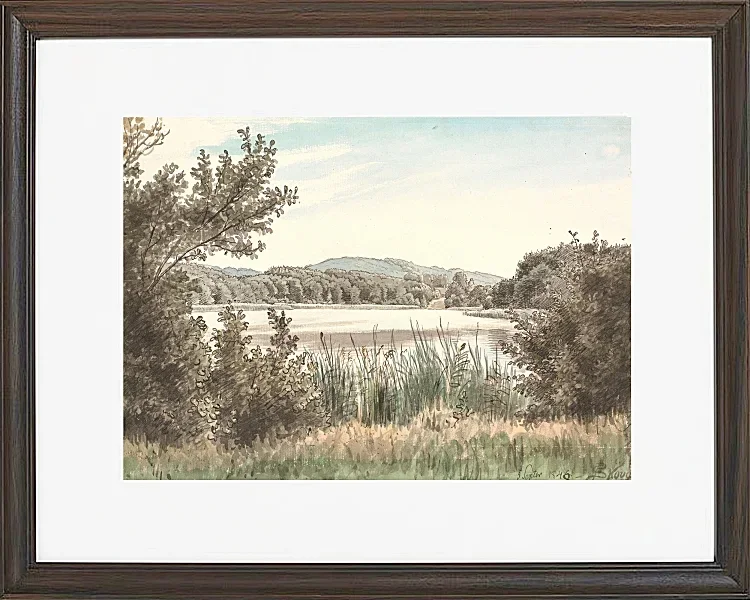 Peter Christian Thamsen Skovgaard – Hundesee auf Møen 1845 | Indrammet giclée-kunsttryk