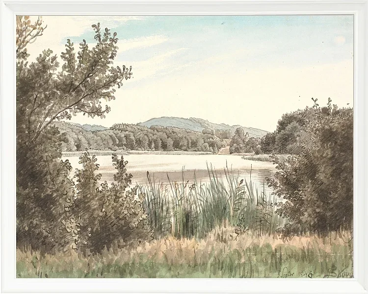 Peter Christian Thamsen Skovgaard – Hundesee auf Møen 1845 | Indrammet giclée-kunsttryk