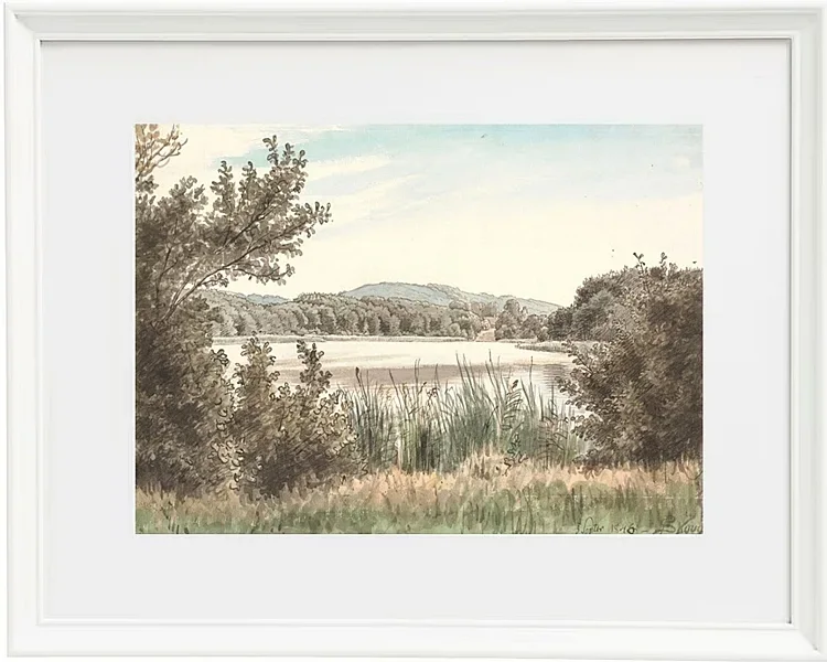 Peter Christian Thamsen Skovgaard – Hundesee auf Møen 1845 | Indrammet giclée-kunsttryk