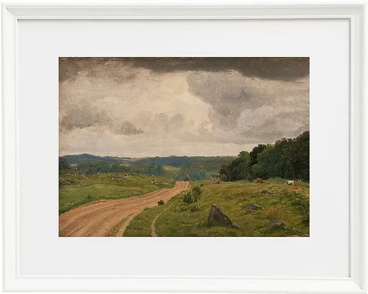 Peter Christian Thamsen Skovgaard – Landschaft bei Kongens Møller, Seeland 1844 | Indrammet giclée-kunsttryk