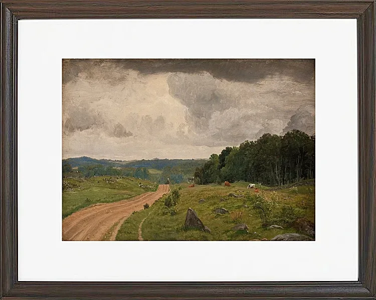 Peter Christian Thamsen Skovgaard – Landschaft bei Kongens Møller, Seeland 1844 | Indrammet giclée-kunsttryk