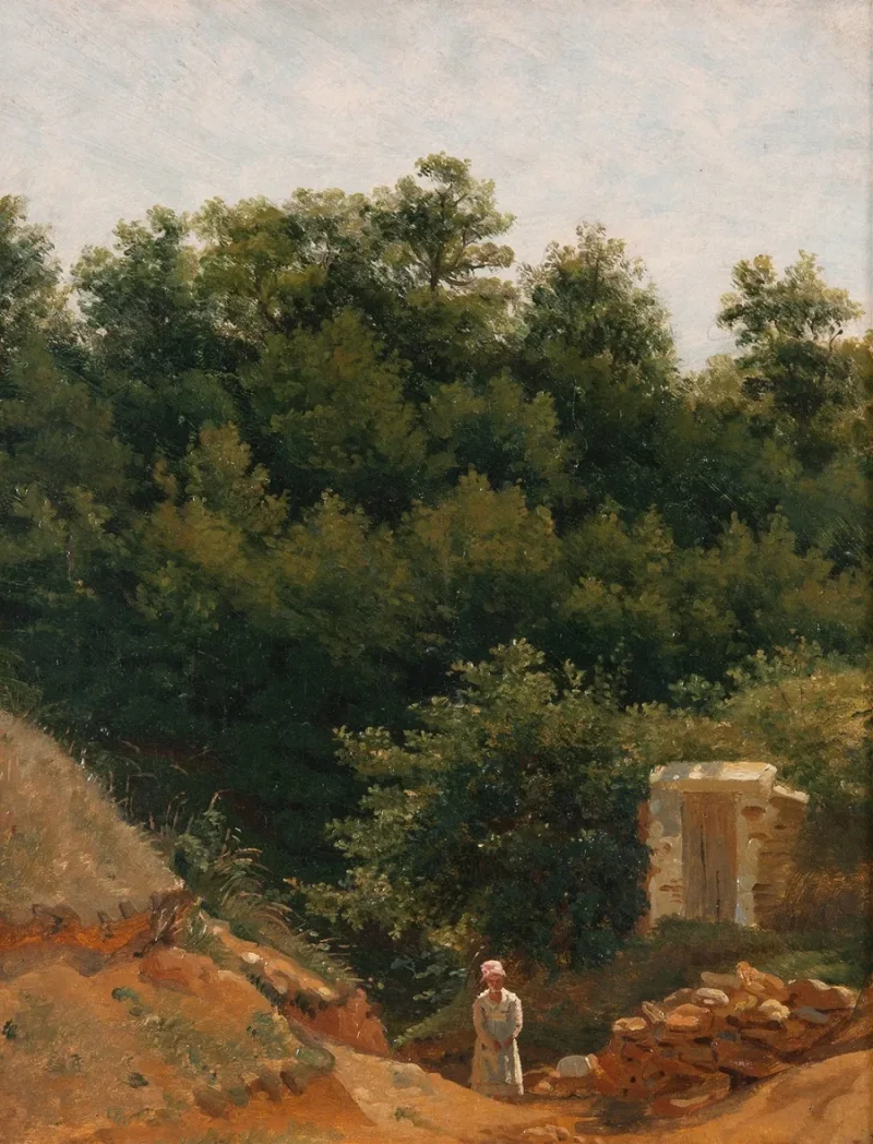 Peter Christian Thamsen Skovgaard – Landschaftsstudie 1840 | Giclée Kunstdruck gerahmt