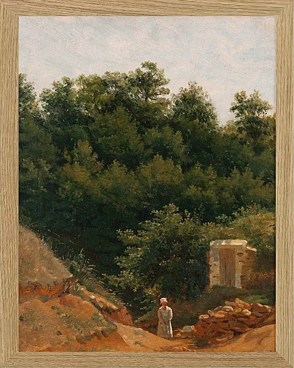 Peter Christian Thamsen Skovgaard – Landschaftsstudie 1840 | Giclée Kunstdruck gerahmt