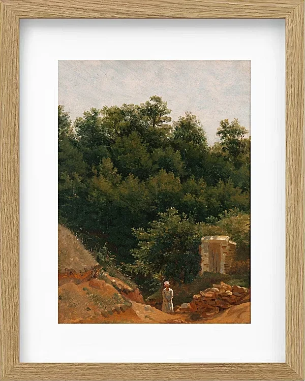 Peter Christian Thamsen Skovgaard – Landschaftsstudie 1840 | Giclée Kunstdruck gerahmt