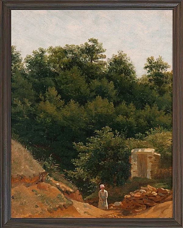 Peter Christian Thamsen Skovgaard – Landschaftsstudie 1840 | Giclée Kunstdruck gerahmt
