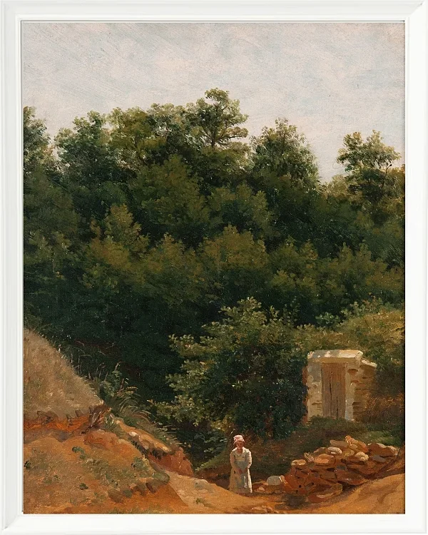 Peter Christian Thamsen Skovgaard – Landschaftsstudie 1840 | Giclée Kunstdruck gerahmt