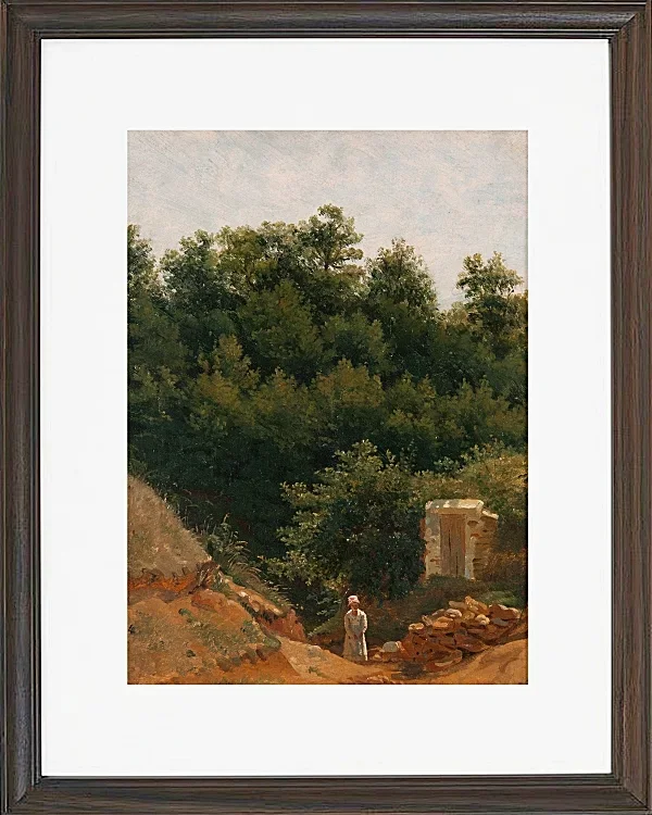 Peter Christian Thamsen Skovgaard – Landschaftsstudie 1840 | Giclée Kunstdruck gerahmt