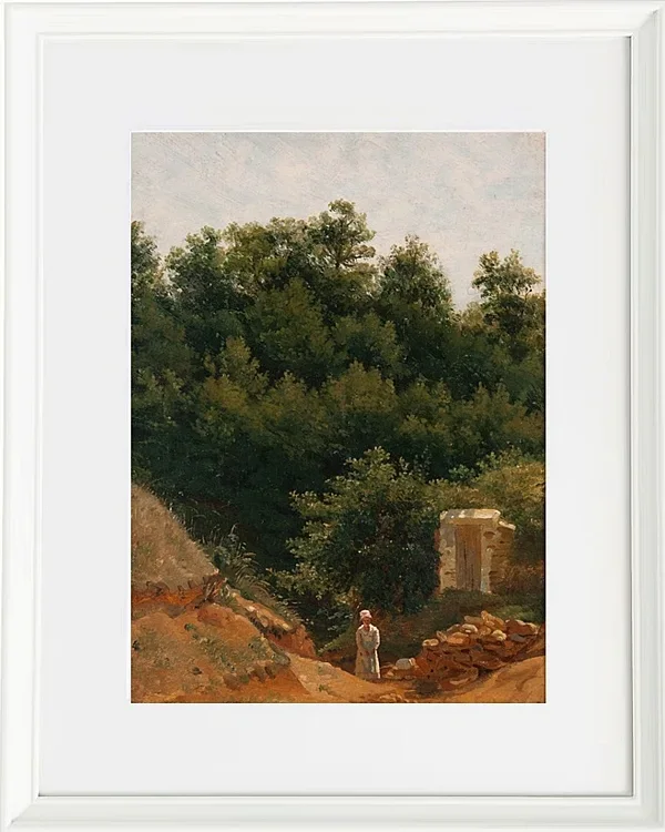 Peter Christian Thamsen Skovgaard – Landschaftsstudie 1840 | Giclée Kunstdruck gerahmt