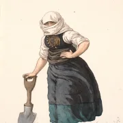 Peter Christian Thamsen Skovgaard – Læssøe-Bauernmädchen in Alltagskleidung 1849 | Giclée Kunstdruck gerahmt