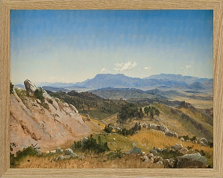 Peter Christian Thamsen Skovgaard – Rocky Hills in der Nähe von Civitella 1868 | Indrammet giclée-kunsttryk