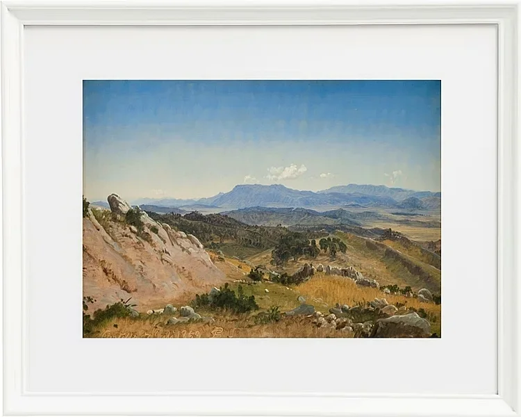 Peter Christian Thamsen Skovgaard – Rocky Hills in der Nähe von Civitella 1868 | Indrammet giclée-kunsttryk